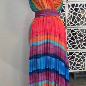Multicolor Sleeveless Maxi Dress